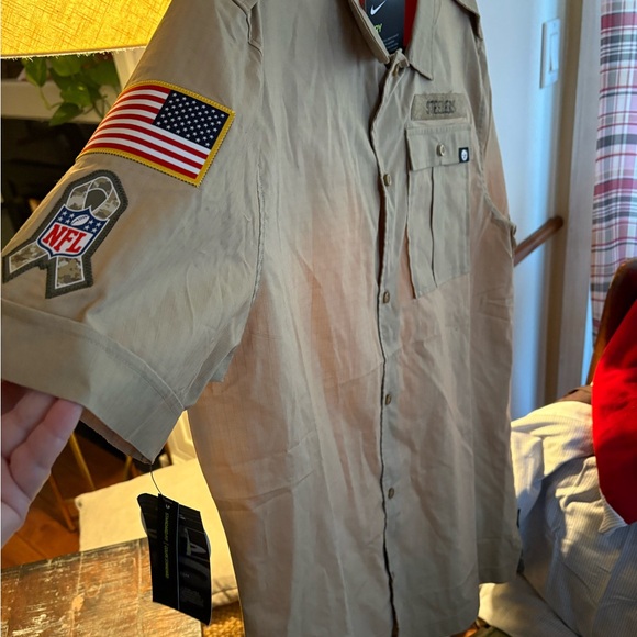 NIKE Pittsburgh Steelers button down military style - Picture 9 of 9